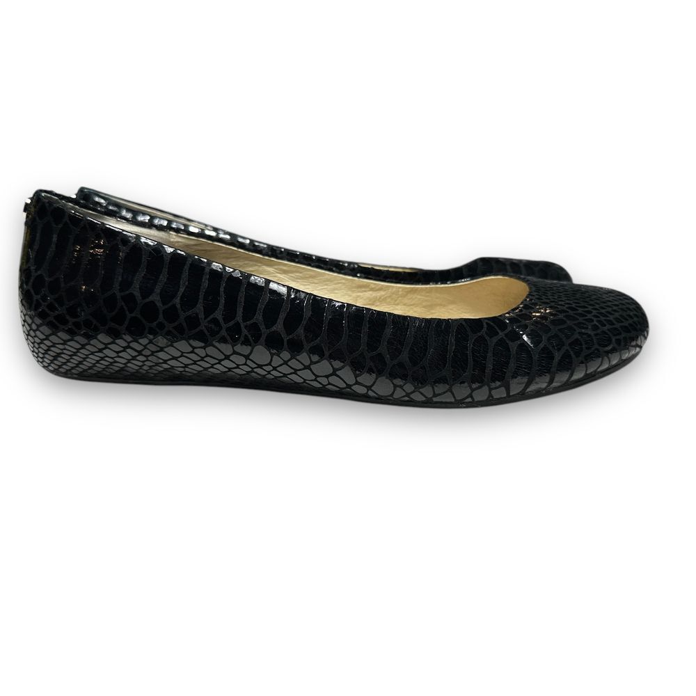 Michael Kors Glossy Black Textured Flats - Picture 9 of 10